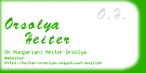 orsolya heiter business card